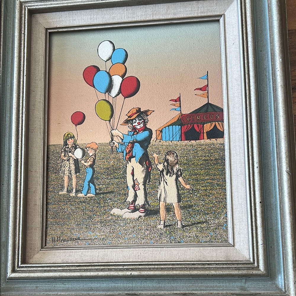 Colorful Clown Circus Art Print